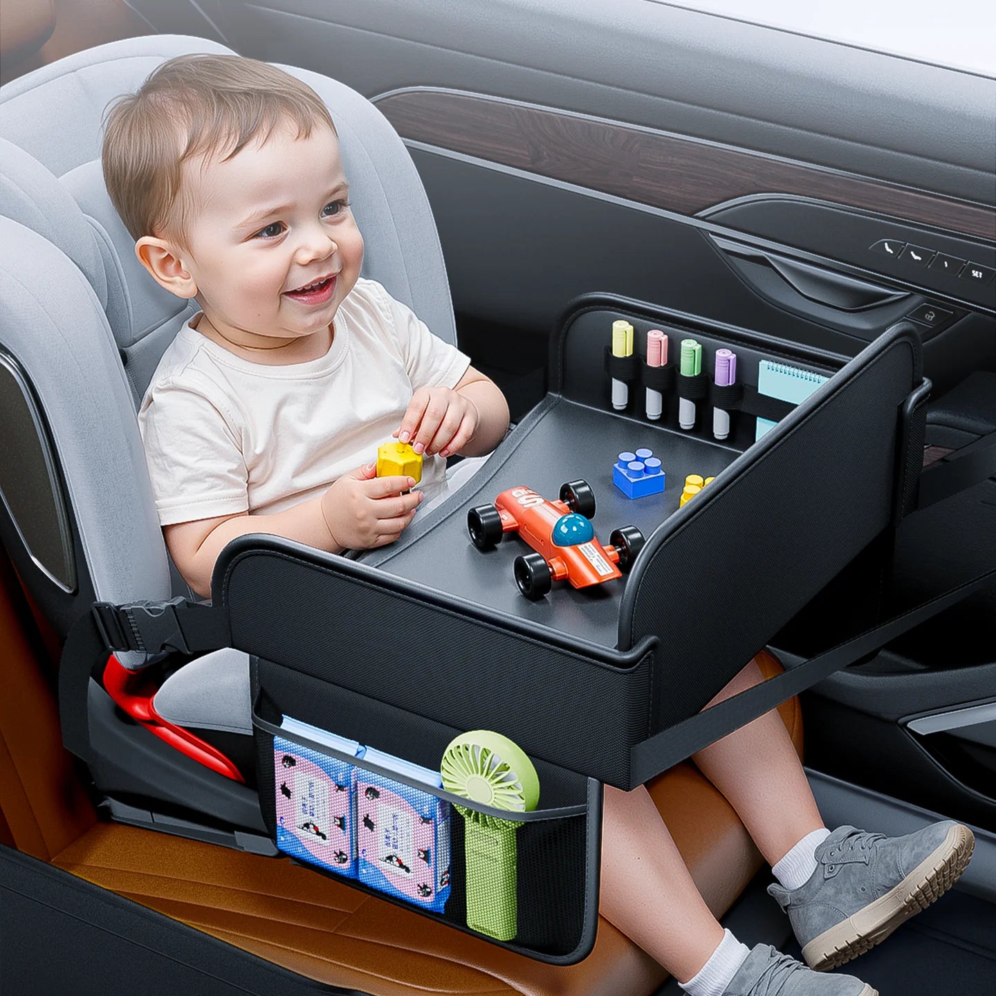 Mesa Bandeja Infantil para Coche – Organizador para Niños en el Asiento Trasero