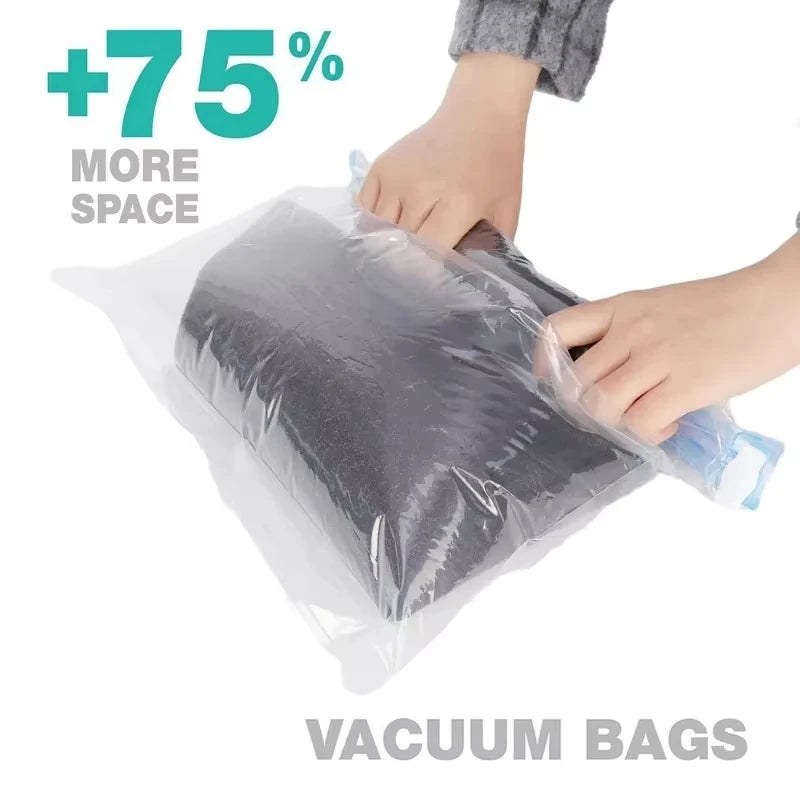 Bolsas de Compresión al Vacío para Maleta — Sin Aspiradora, Reutilizables