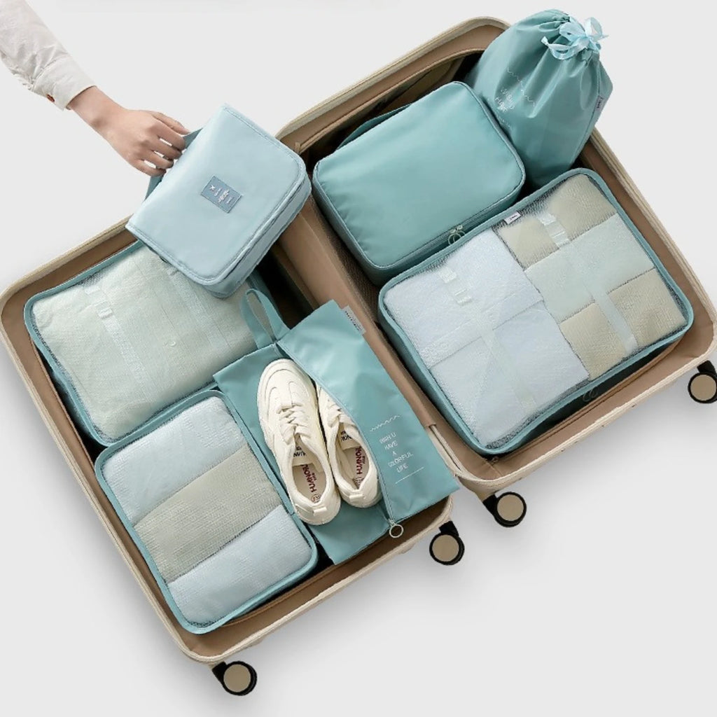 Kit de 6 bolsas organizadoras de viaje — gran capacidad