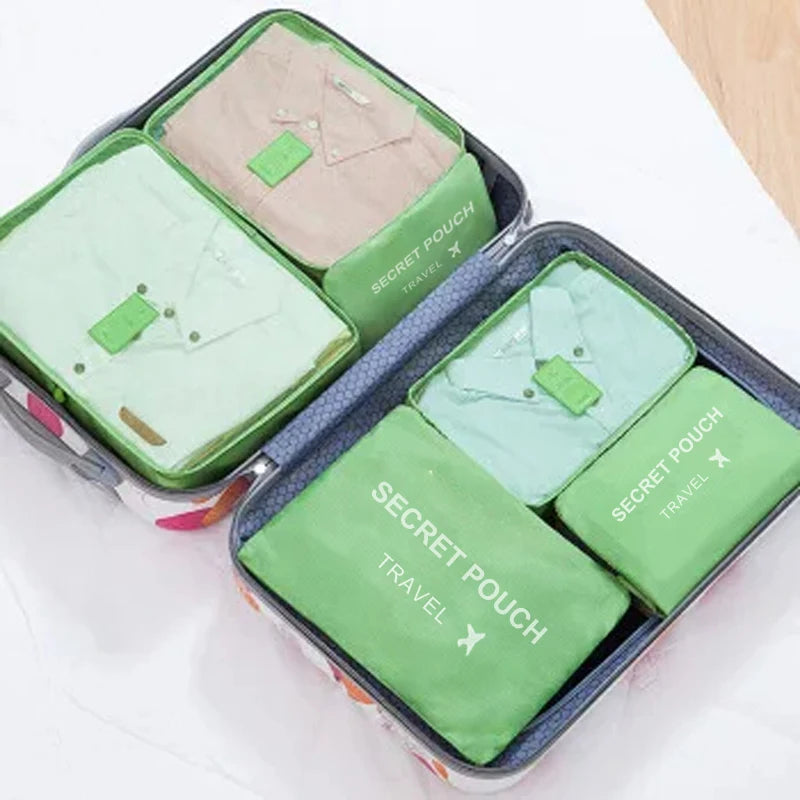 Kit de 6 organizadores de maleta — distintos tamaños
