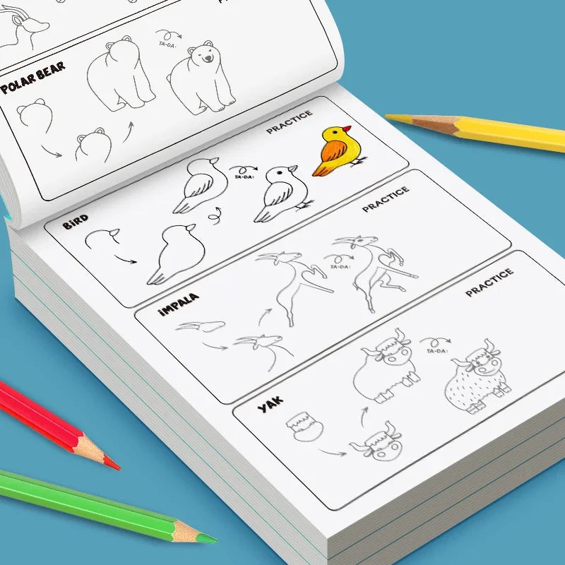 Libro de Dibujo Paso a Paso para Niños — Aprende a Dibujar Todo Fácilmente
