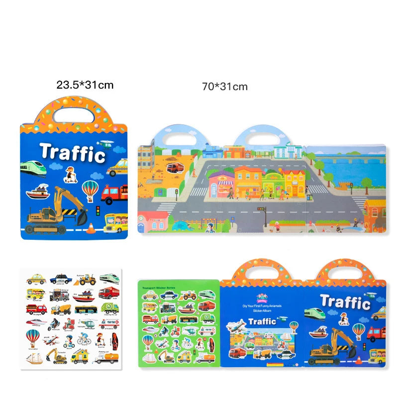 Libro de Pegatinas Reutilizables para Niños — Que no se aburran!