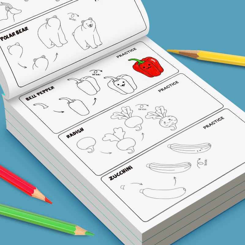 Libro de Dibujo Paso a Paso para Niños — Aprende a Dibujar Todo Fácilmente