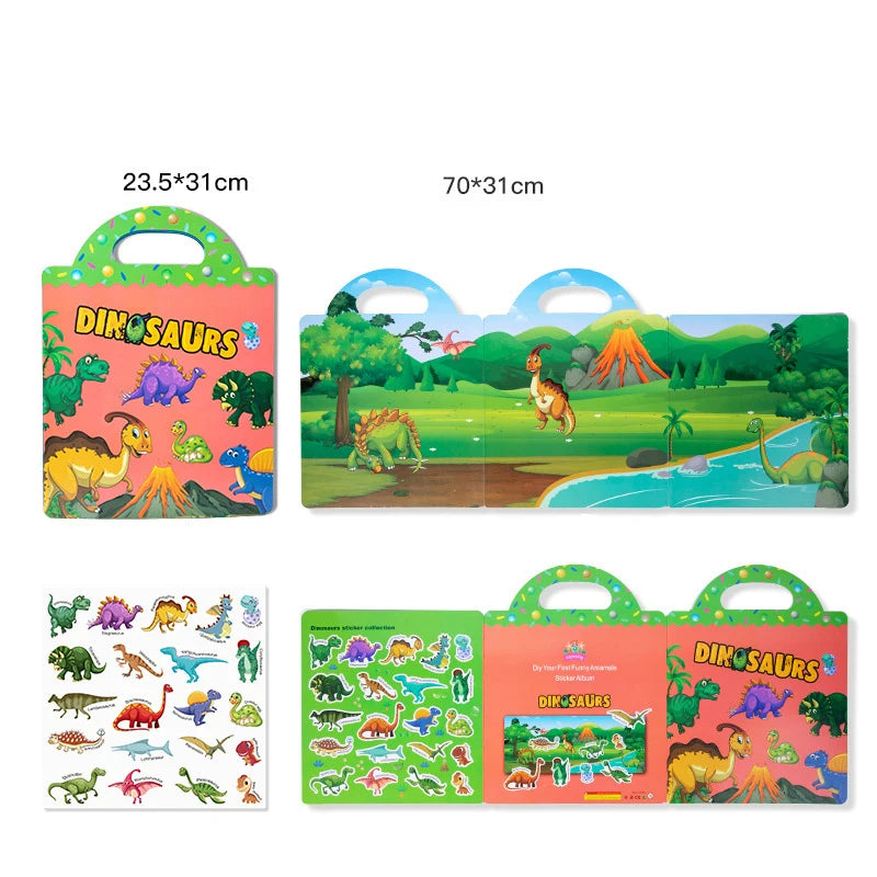 Libro de Pegatinas Reutilizables para Niños — Que no se aburran!