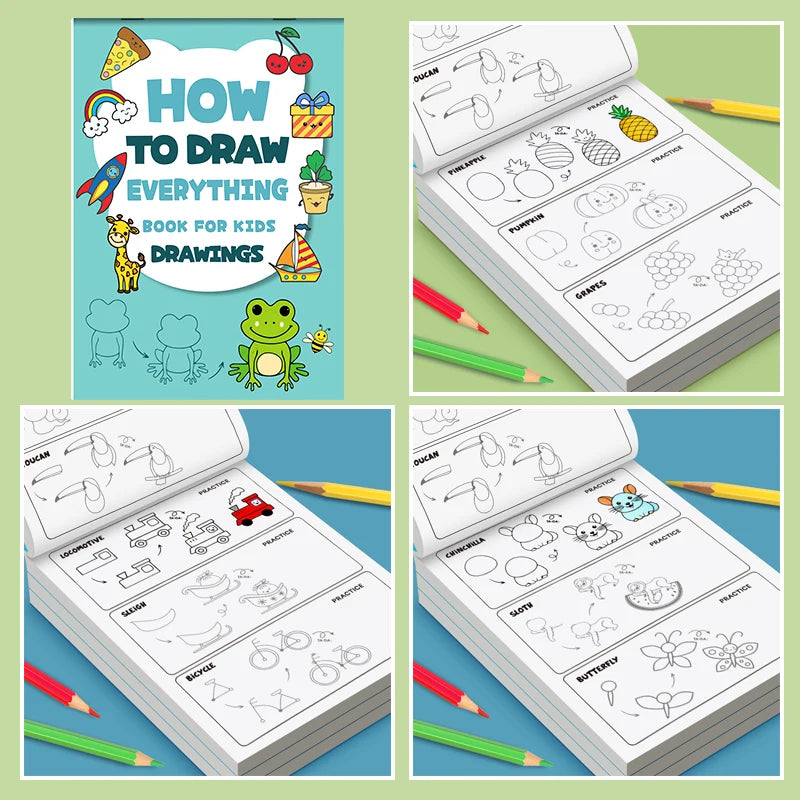 Libro de Dibujo Paso a Paso para Niños — Aprende a Dibujar Todo Fácilmente