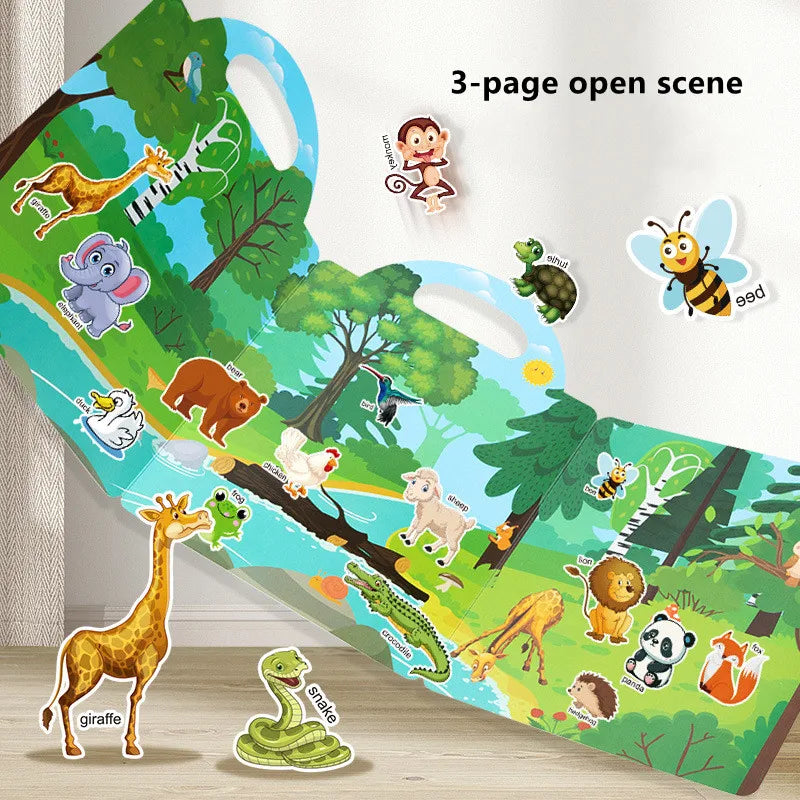 Libro de Pegatinas Reutilizables para Niños — Que no se aburran!