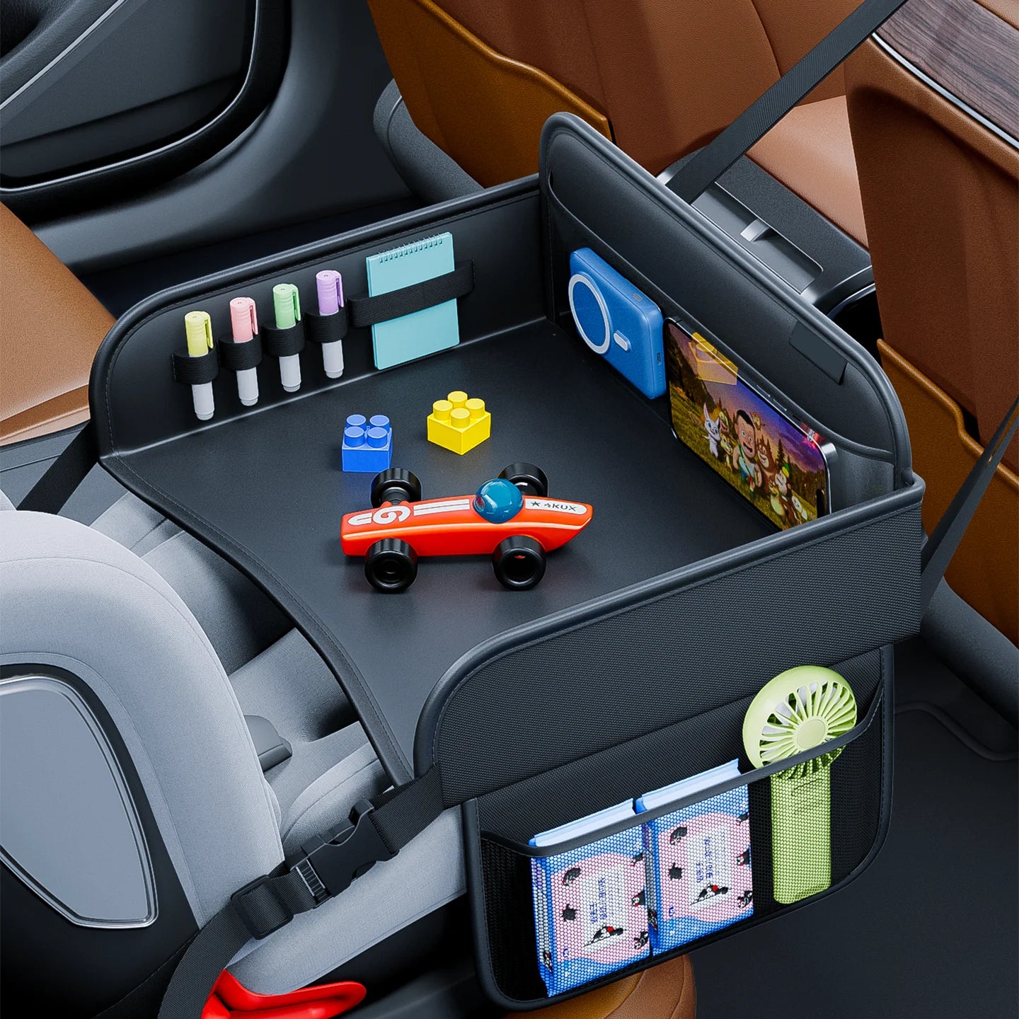 Mesa Bandeja Infantil para Coche – Organizador para Niños en el Asiento Trasero