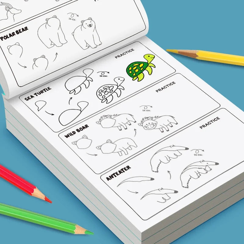 Libro de Dibujo Paso a Paso para Niños — Aprende a Dibujar Todo Fácilmente