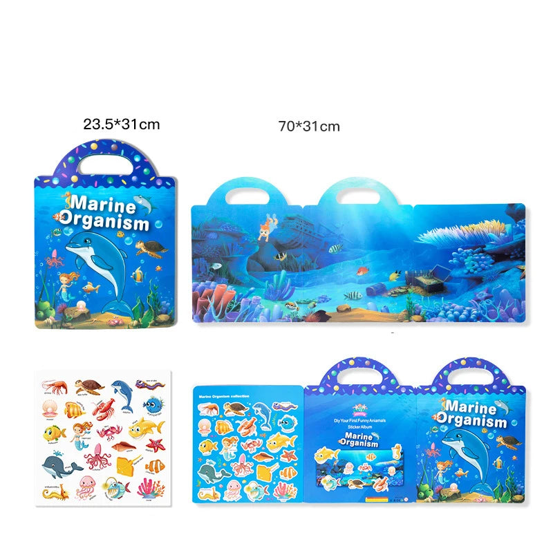 Libro de Pegatinas Reutilizables para Niños — Que no se aburran!