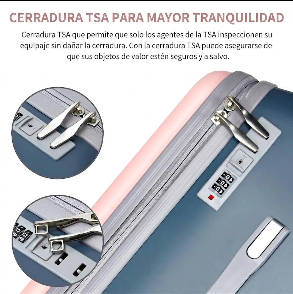 Maleta infantil con ruedas giratorias y asiento incorporado